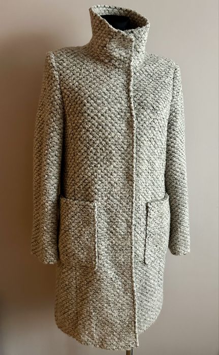 Damski elegancki wełniany płaszcz 36/38