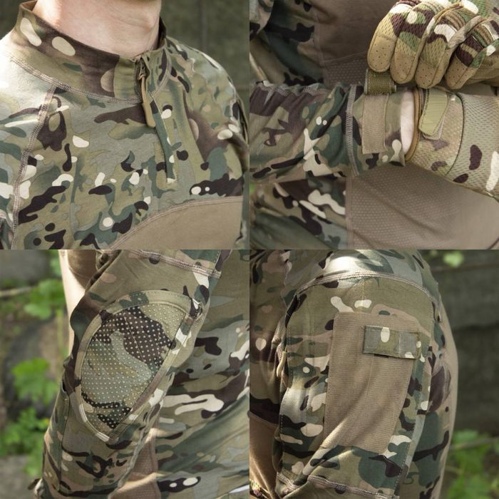 Комплект тактичної форми Soft Shell Caiman мультикам куртка ,штани та убакс