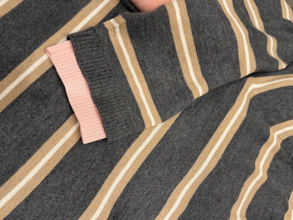 Жіночий светр-поло Zara в смужку з подвійним ефектом