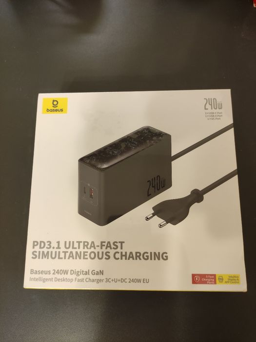 Baseus 240W Digital GaN Зарядний пристрій