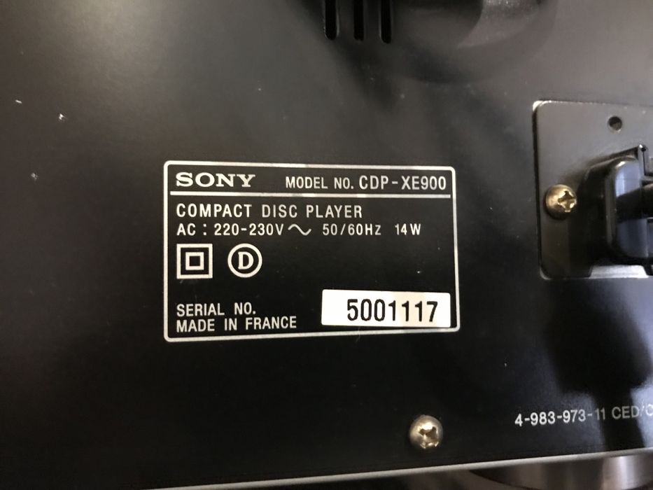 Leitor CD Sony CDP-XE900