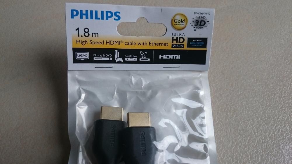 Kabel HDMI 1,8m Philips pozłacany