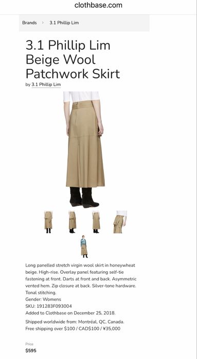 Стильна спідниця 3.1 PHILLIP LIM The Coat, XS-S