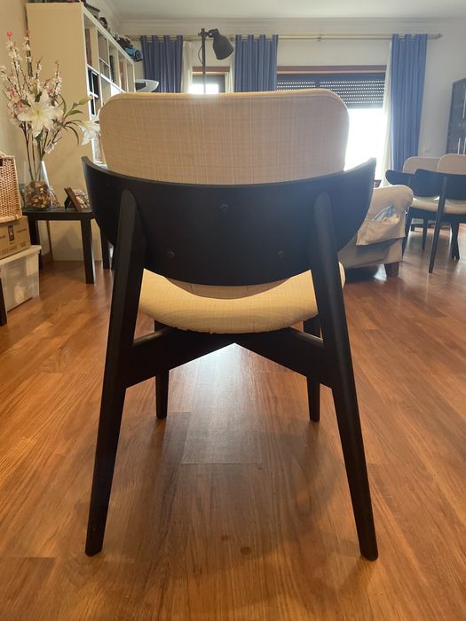 2 Cadeiras de tela e madeira, preço individual