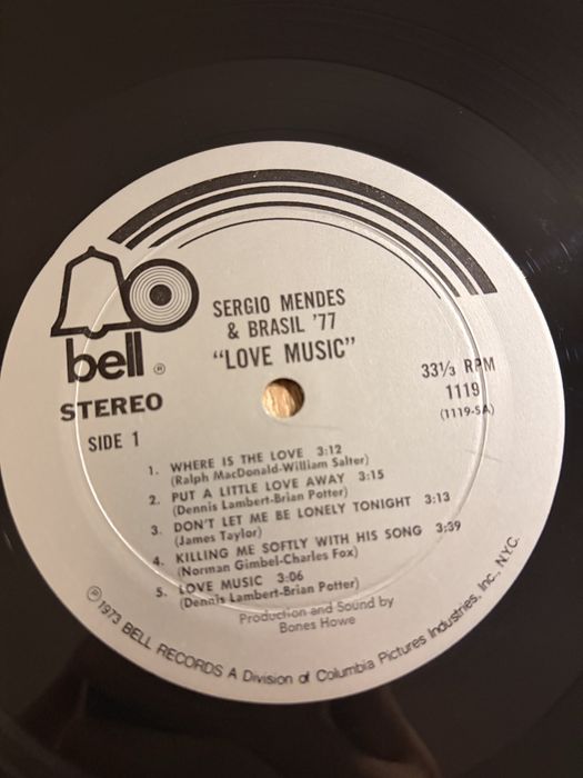 Sergio Mendes and Brasil '77 Love Music USA EX LP