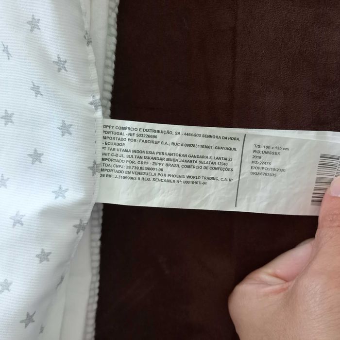 Edredão zippy, com estrelas