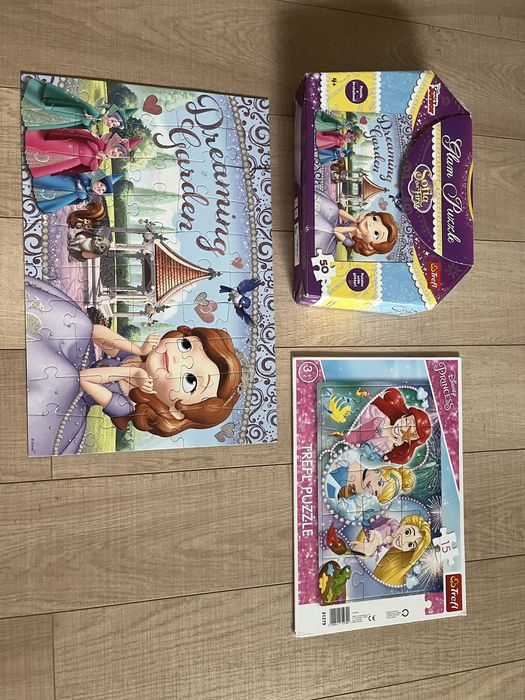 Zestaw puzzli Trefl dla dziewczynki 15 el, 50 el