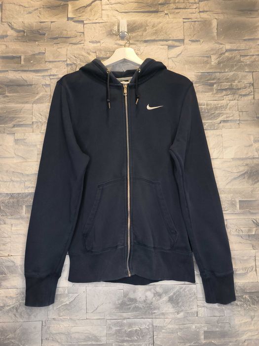 Bluza Nike Rozpinana z Kapturem Zip Hoodie Logo Basic Granat