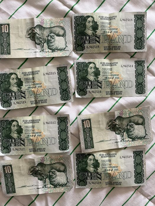 8 notas de rand antigas para colecionadores