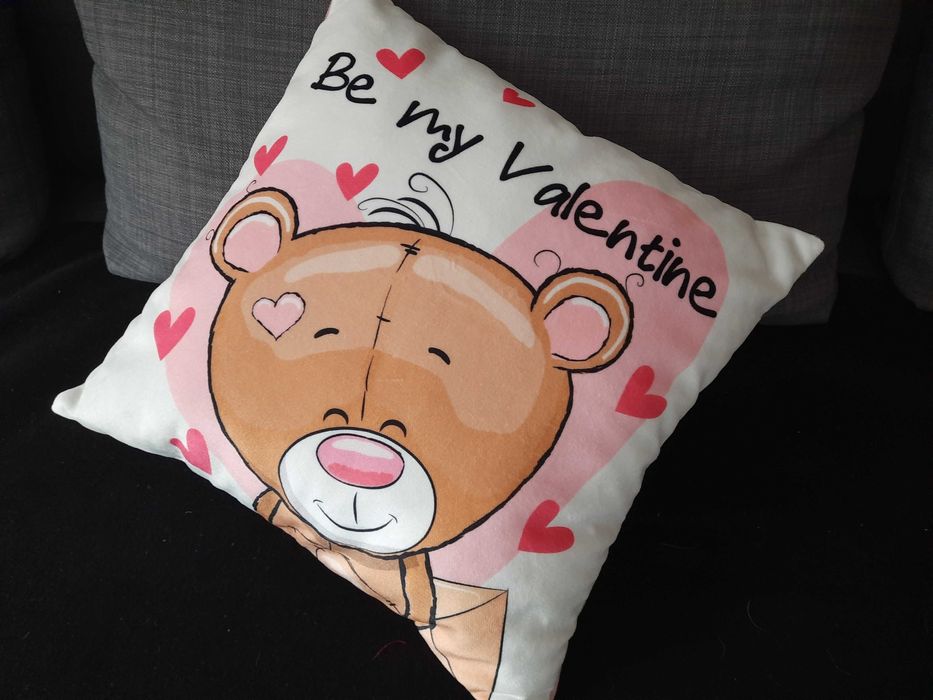 (nowa) Poduszka jasiek Handmade Walentynki miś Be my Valentine prezent