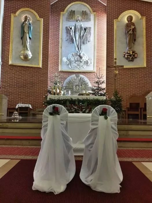 Pokrowce Uniwersalny na Krzesło do Kościoła na Ślub