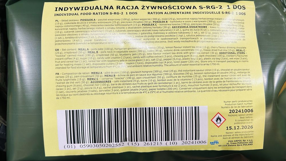 Potrójna racja żywnościowa