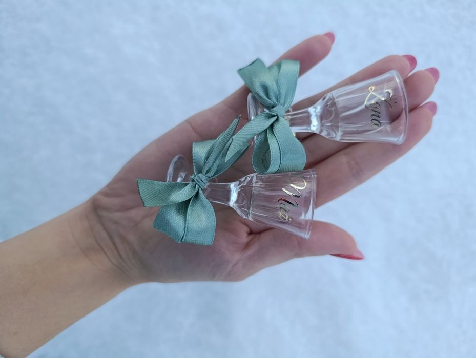 Oszukane kieliszki do wódki złoto szałwia glamour mąż żona