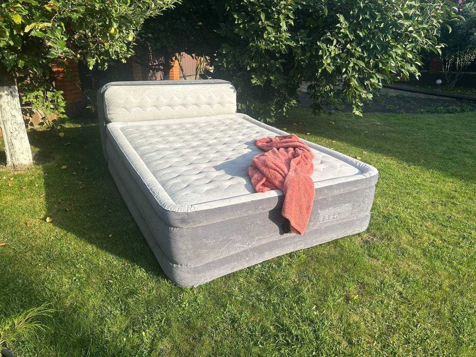 Надувная двухспальная кровать с быльцем +насос‼️ Матрас Ліжко Ламзак