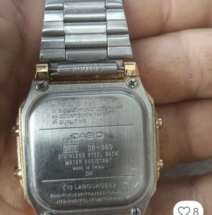 Relogio casio dourado