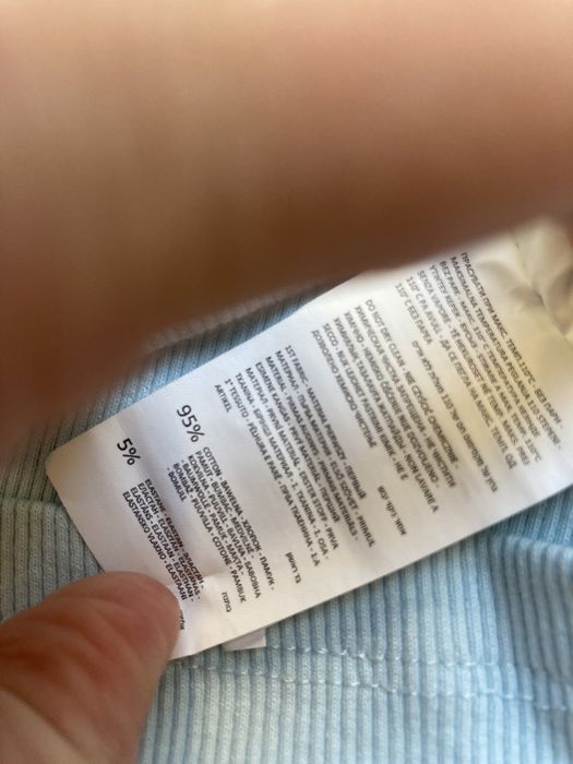 Cropp top krótki pastelowy błękit rozm. S