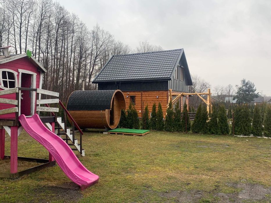 Domek nr 2 z jacuzzi (termobania), staw, sauna, staw, 10 osób