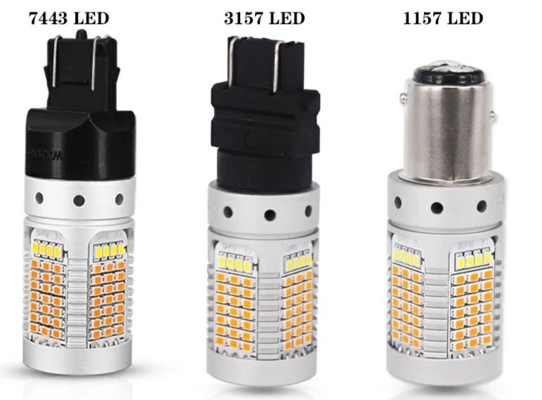 Лампа светодиодная ДВУХЦВЕТНАЯ желтый+белый для указателей поворот ДХО