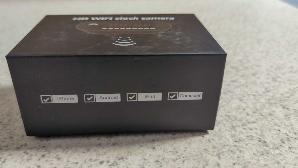Ukryta kamera szpiegowska w zegarze - szpiegowski zegar z kamerą WiFi HD, NOWY