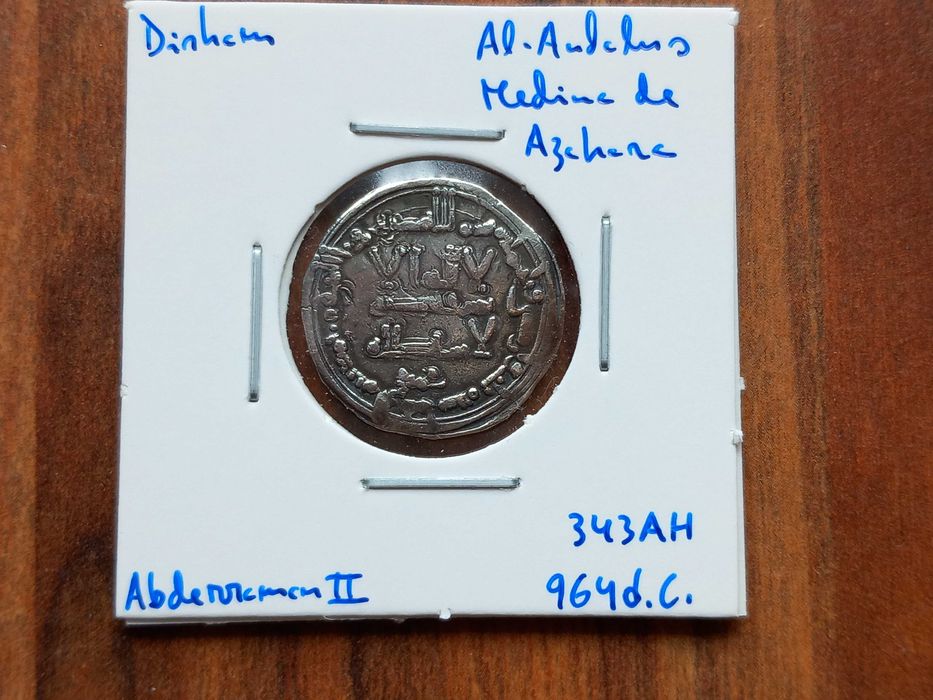 Moeda Dirham Al-Andalus 964d.c. Abderraman II