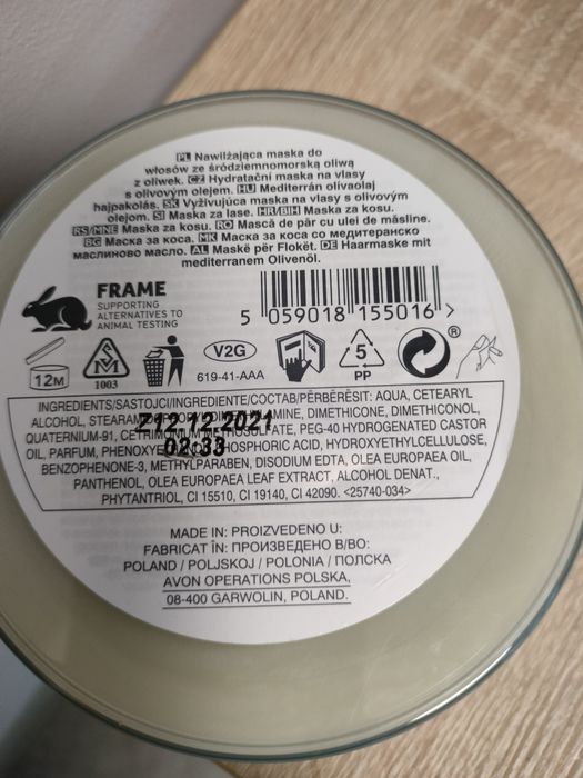 Nawilżająca maska do włosów Avon
