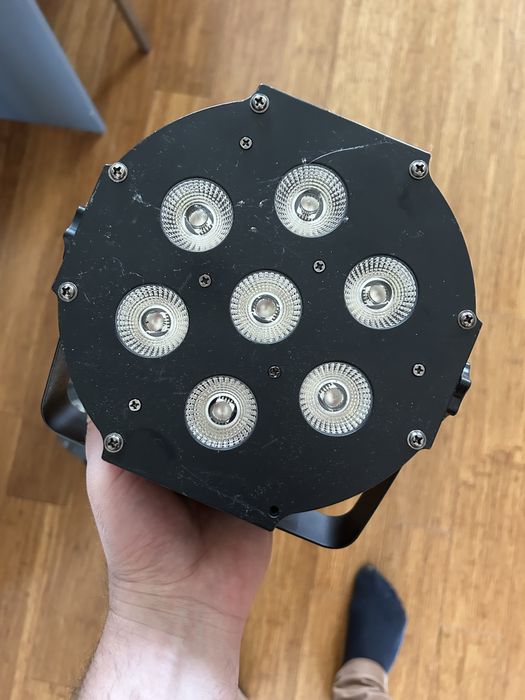 Zestaw 2 reflektorów LED PAR 7x15W RGBWA Light GO – super stan