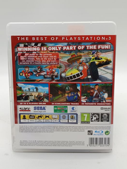 sonic & sega all-stars racing playstation 3 (ps3) pudełkowa