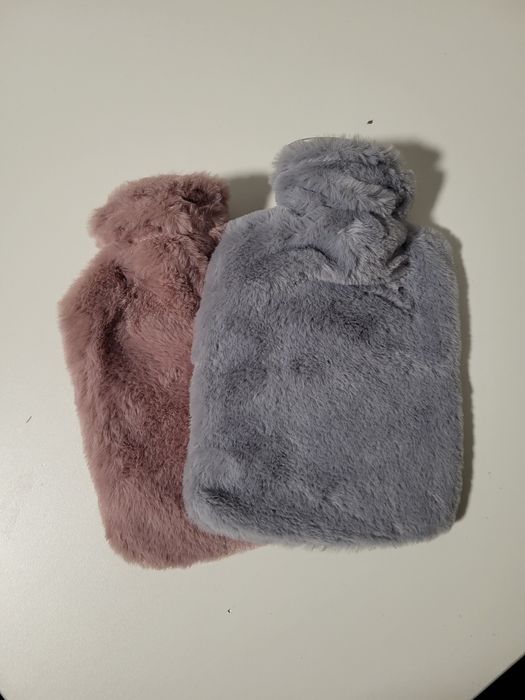 Грілка гумова у пухнастому чохлі