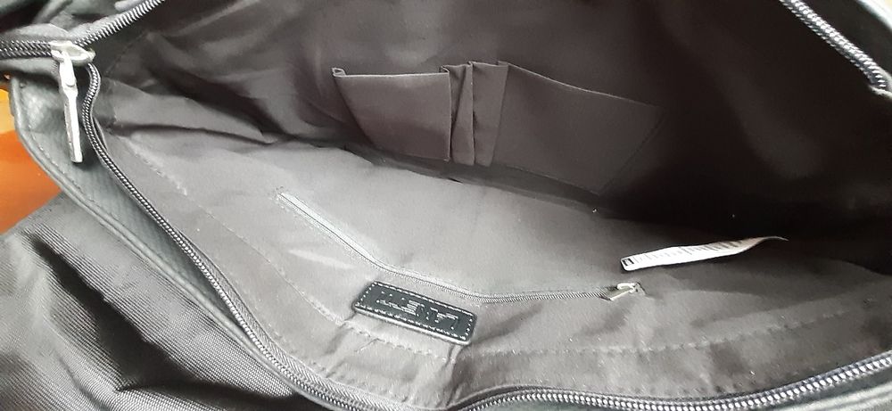 Torba na ramię na laptopa męska czarna Lanetti