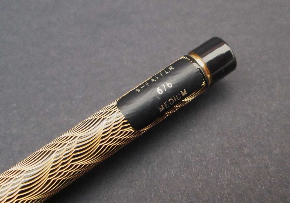 1980's Esferográfica SHEAFFER Targa 676 "Feather Pattern" - MADE IN USA