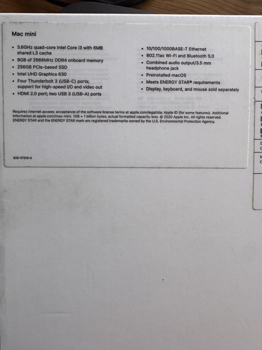 Apple Mac mini 2018/8Gb/SSD 256Gb повний комплект, ідеальний стан