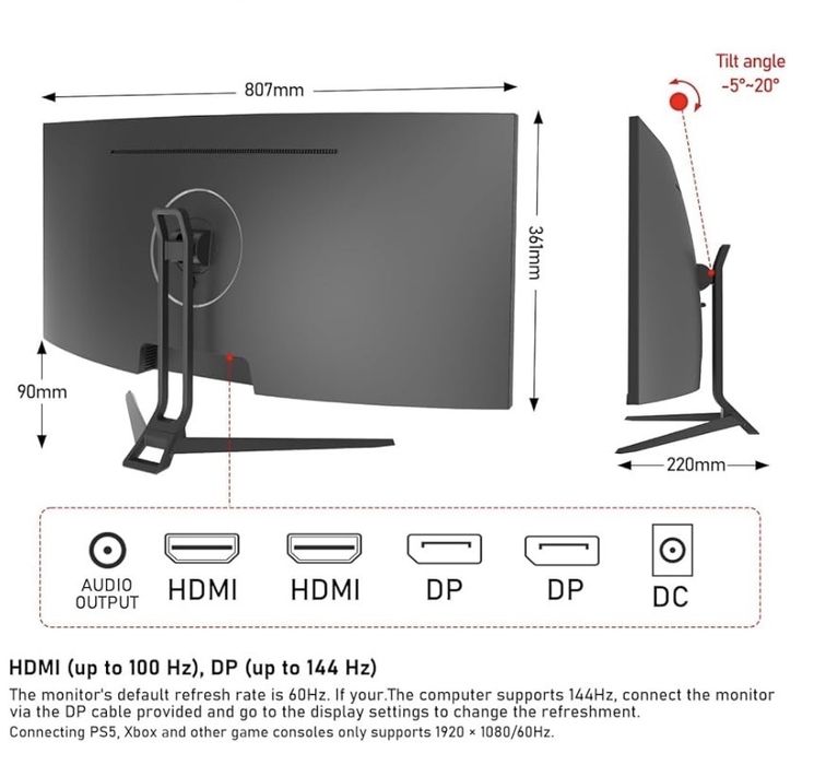 4К 34ʼʼ 144гц Gawfolk GFT340A