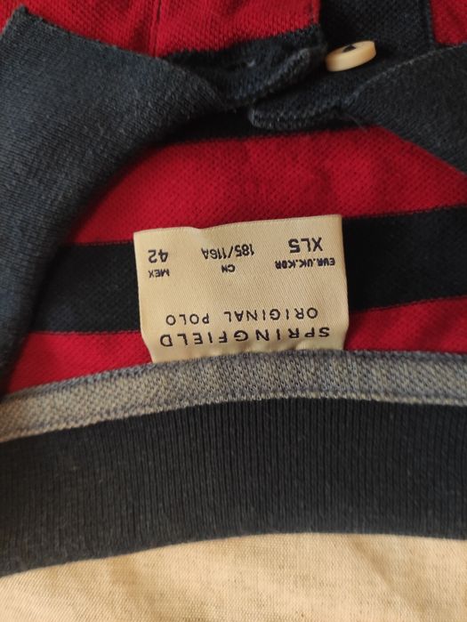 Polo homem vermelho/bordeaux e azul Springfield XL