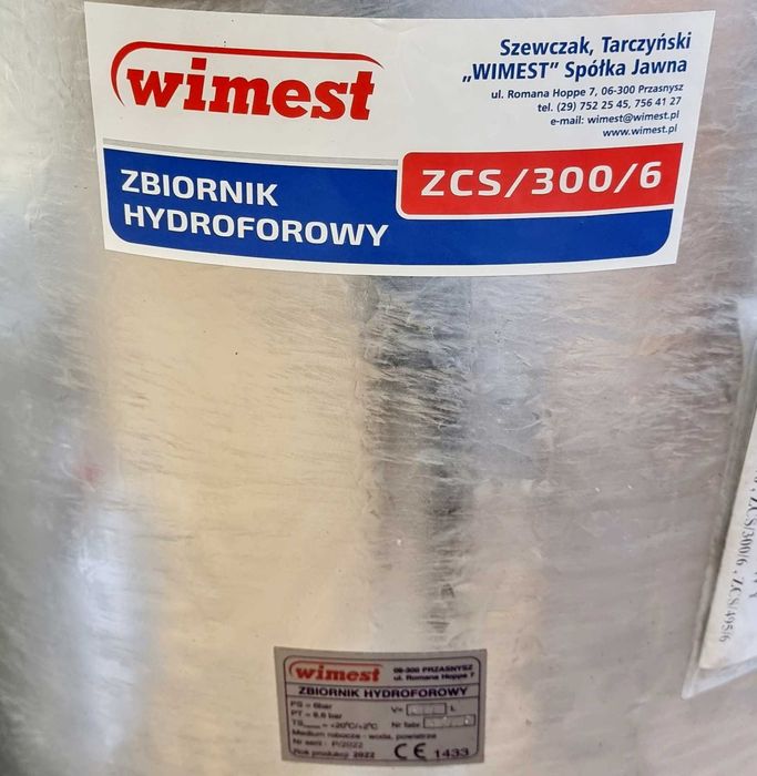 Zbiornik OCYNKOWANY 300L 6Bar - Wimest Białystok Super!