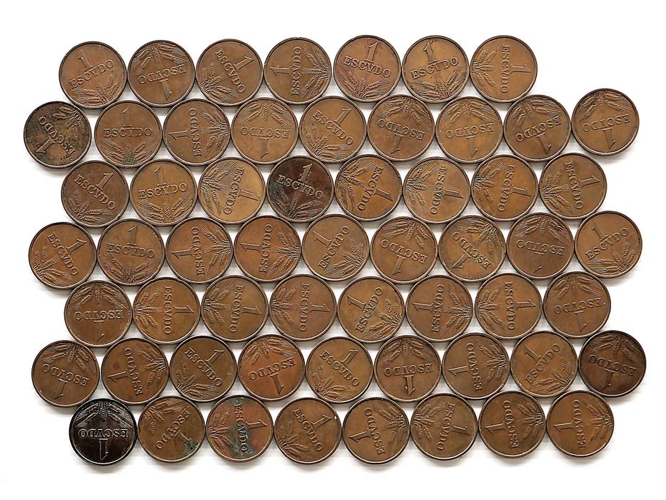 Lote de 57 Moedas 1 Escudo 1971