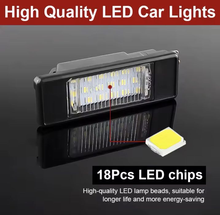 2 luzes LED Matricula Nissan Qashqai J10 J11