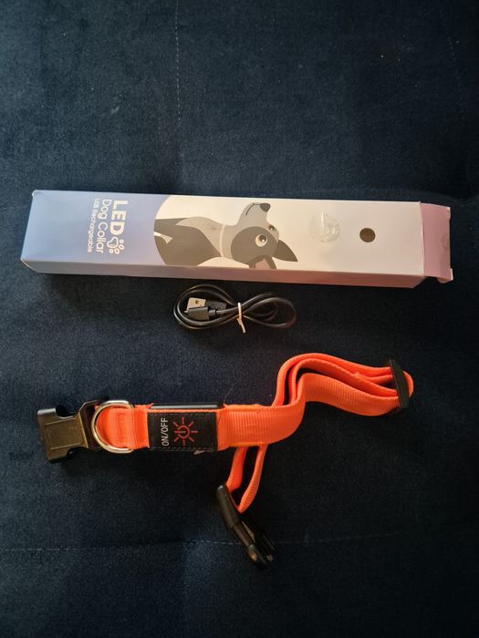 Obroża led, ładowana USB