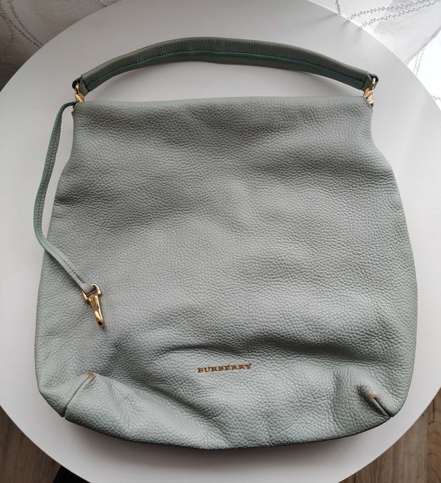 Torebka Burberry Sky Blue Cale Hobo bag purse