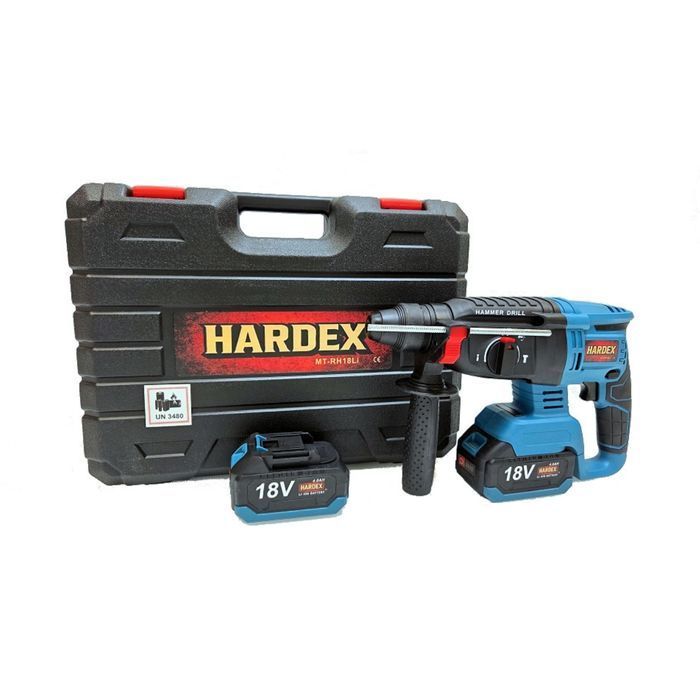 HARDEX Młotowiertarka SDS+ bezszczotkowa 26 mm 2 x AKU 4.0 Ah