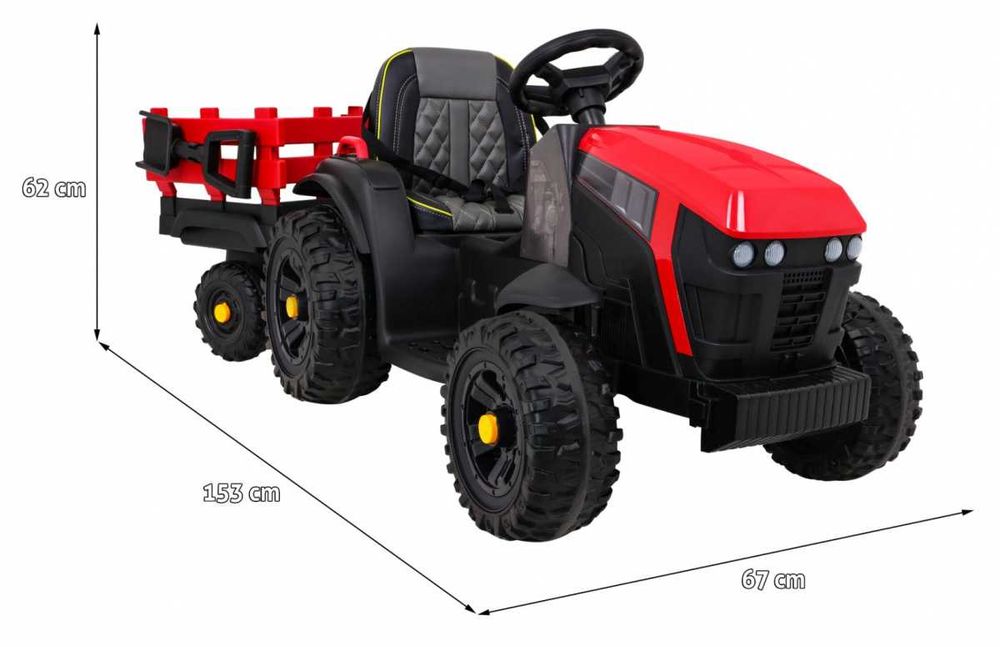Pojazd Traktor Titanium Z Przyczepą auto na akumulator dla dzieci