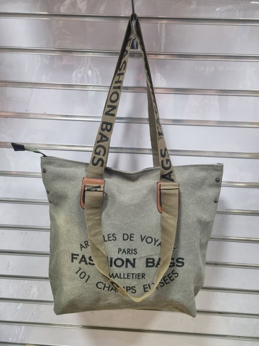 Oliwkowa torebka shopper