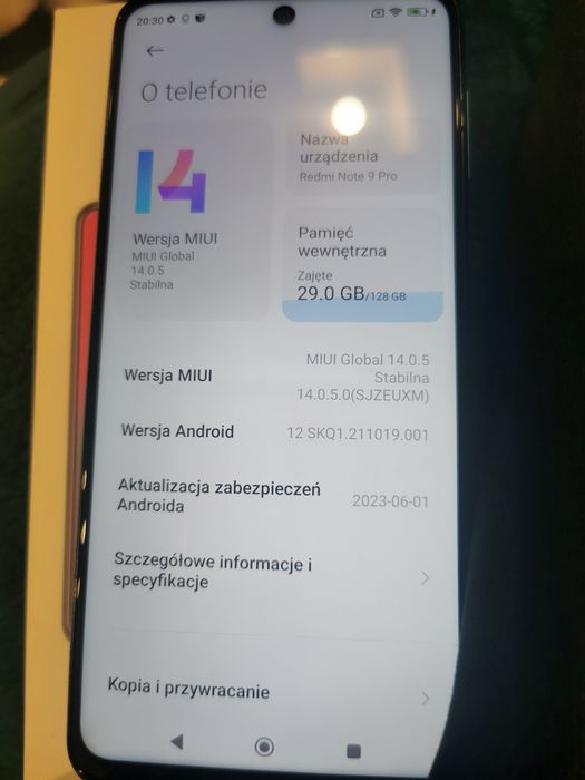 Xiaomi Redmi Note 9 Pro 6gb/128gb dual sim NFC