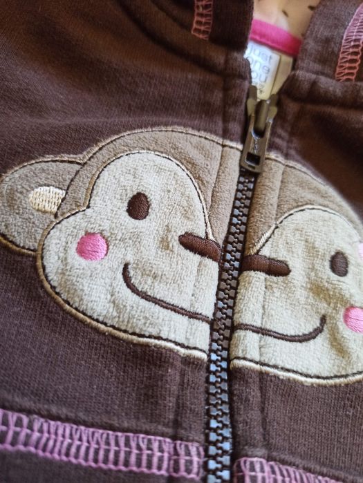 Bluza dziewczęca małpka rozpinana