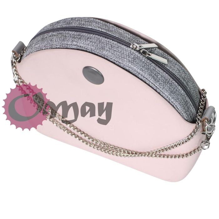 SZARY Organizer OBAG MOON LIGHT struktura pleciona 2 kieszenie OMAY.PL