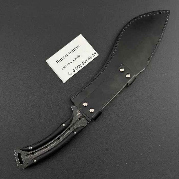 Цельнометаллический нож кури из стали D2 Ніж кукрі зі сталі D2