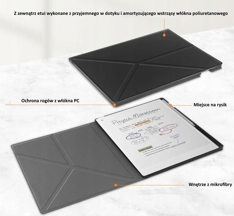 Case etui futerał pokrowiec - reMarkable Paper Pro 2025 11,8" - czarne