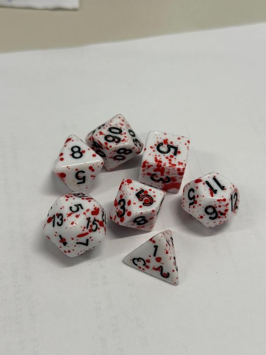 Дайсы Кубики для игры кровь Декстер Dexter DND подземелья и драконы