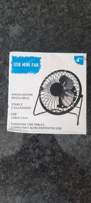 Mini wentylator biurkowy wiatrak usb 4 cale