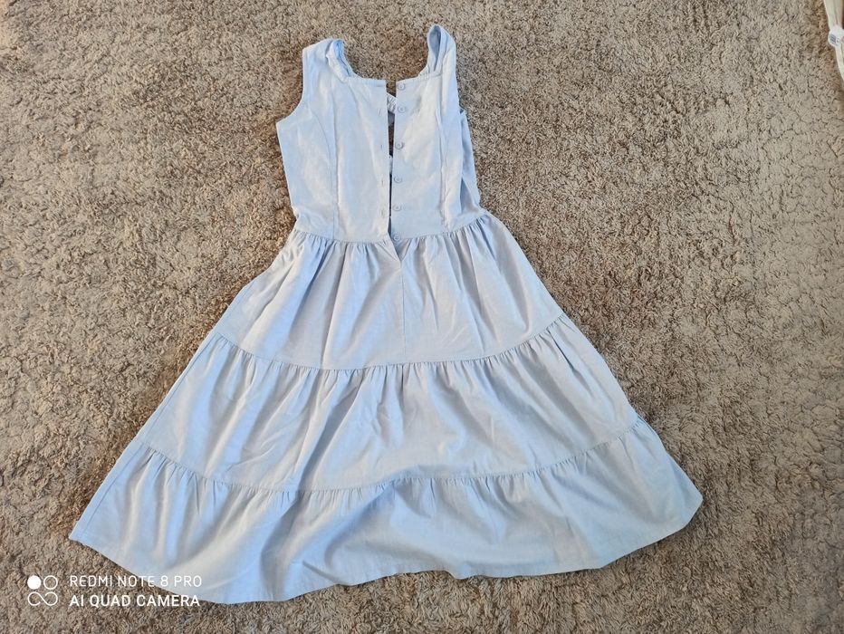 Niebieska sukienka na ramiączkach Little Ishwar 36