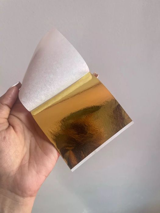 100pcs FOLHAS OURO PRATA foil resina sabão velas unhas gel talha trabalhos manuais diy artes